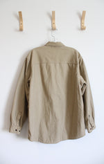 Vintage L.L. Bean Tan Flannel Lined Shacket | M