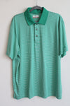 Grand Slam Green White Striped Polo Shirt | XL