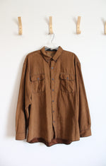 North River Outfitters Brown Button Down Shirt | L