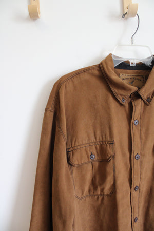 North River Outfitters Brown Button Down Shirt | L