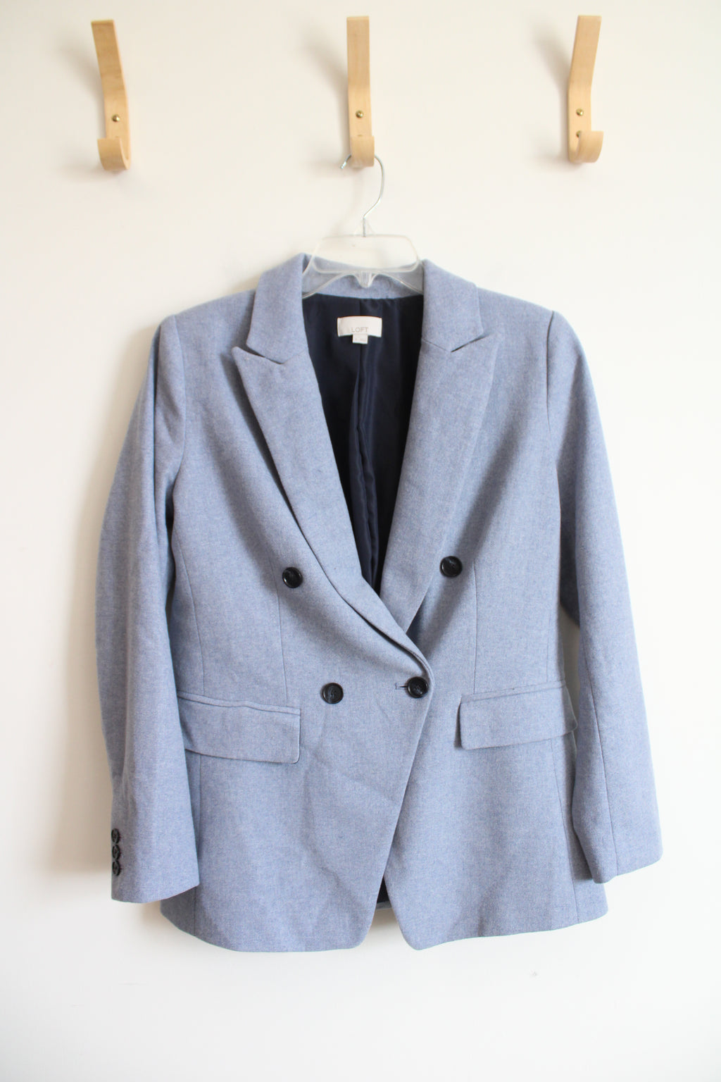 LOFT Light Blue Wool Blend Blazer Jacket | 6