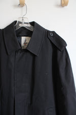 Misty Harbor Vintage Black Trench Coat | XL