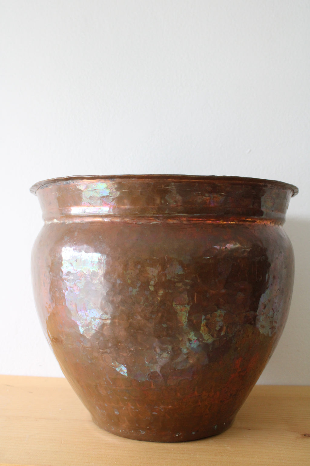 Hammered Copper Plant Pot | 12"