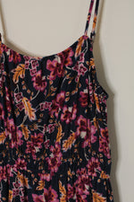 Old Navy Pink Orange and Blue Floral Print Dress | M
