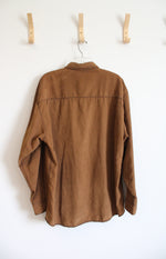 North River Outfitters Brown Button Down Shirt | L