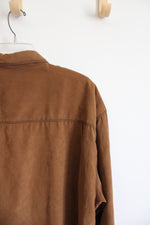 North River Outfitters Brown Button Down Shirt | L