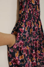 Old Navy Pink Orange and Blue Floral Print Dress | M