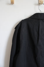 Misty Harbor Vintage Black Trench Coat | XL