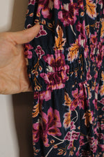 Old Navy Pink Orange and Blue Floral Print Dress | M
