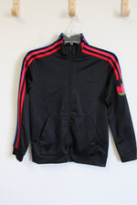 Adidas Adicolor Black Striped Sweatshirt Jacket | 10/12