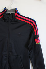 Adidas Adicolor Black Striped Sweatshirt Jacket | 10/12