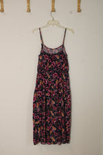 Old Navy Pink Orange and Blue Floral Print Dress | M
