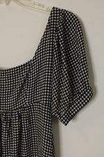 Kendall & Kylie Gingham Dress with Puff Sleeves | S