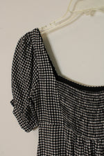 Kendall & Kylie Gingham Dress with Puff Sleeves | S