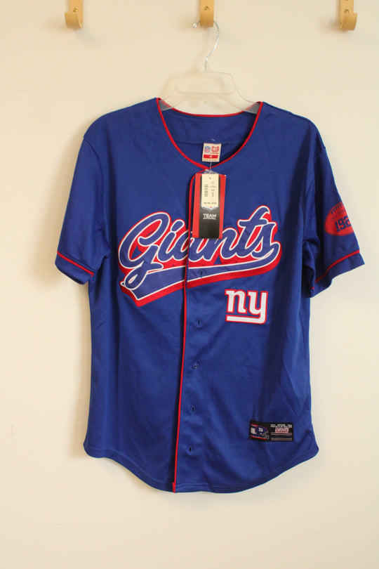 NEW NFL Team Apparel Blue and Red New York Giants Jersey | M