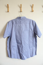 Harriton Blue Cotton Button Down Shirt | XL