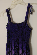 FC Purple Printed Vintage Style Midi Dress | S-M