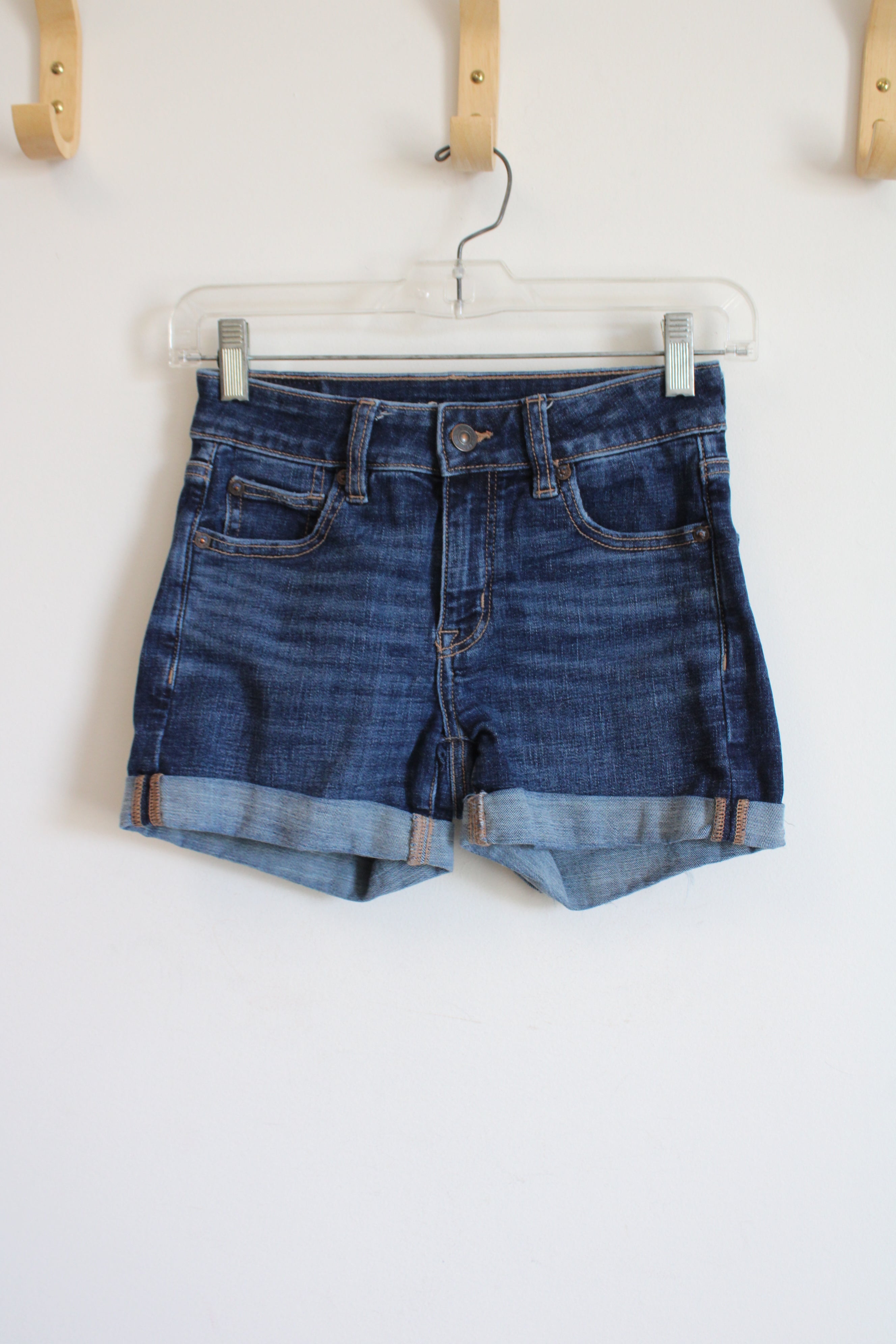 American Eagle Next Level Stretch Midi Roll Up Shorts | 000