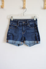 American Eagle Next Level Stretch Midi Roll Up Shorts | 000