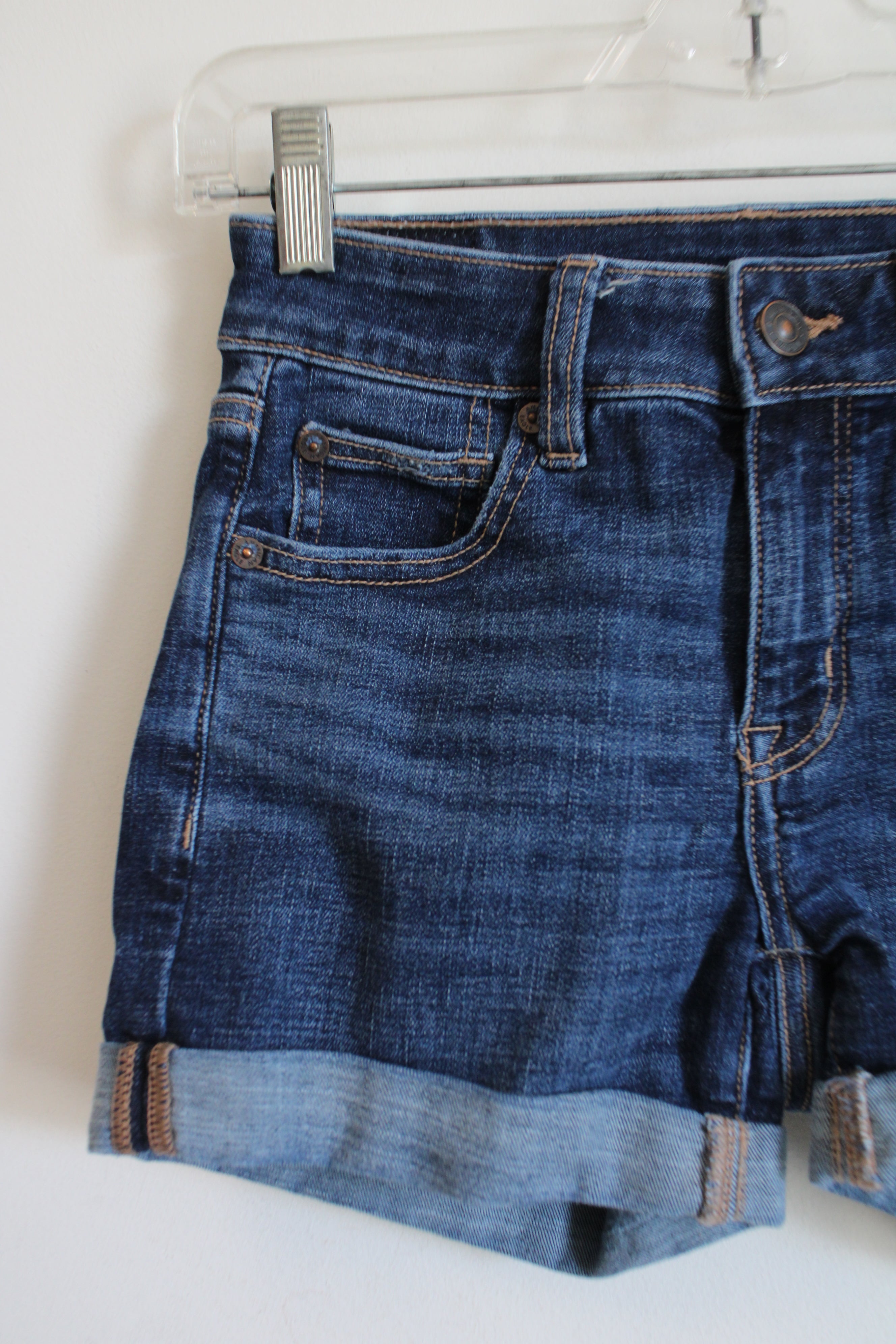 American Eagle Next Level Stretch Midi Roll Up Shorts | 000