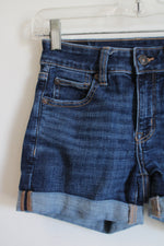 American Eagle Next Level Stretch Midi Roll Up Shorts | 000