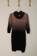 NY Collection Pink Shimmer Ombre Cowl Neck Dress | S