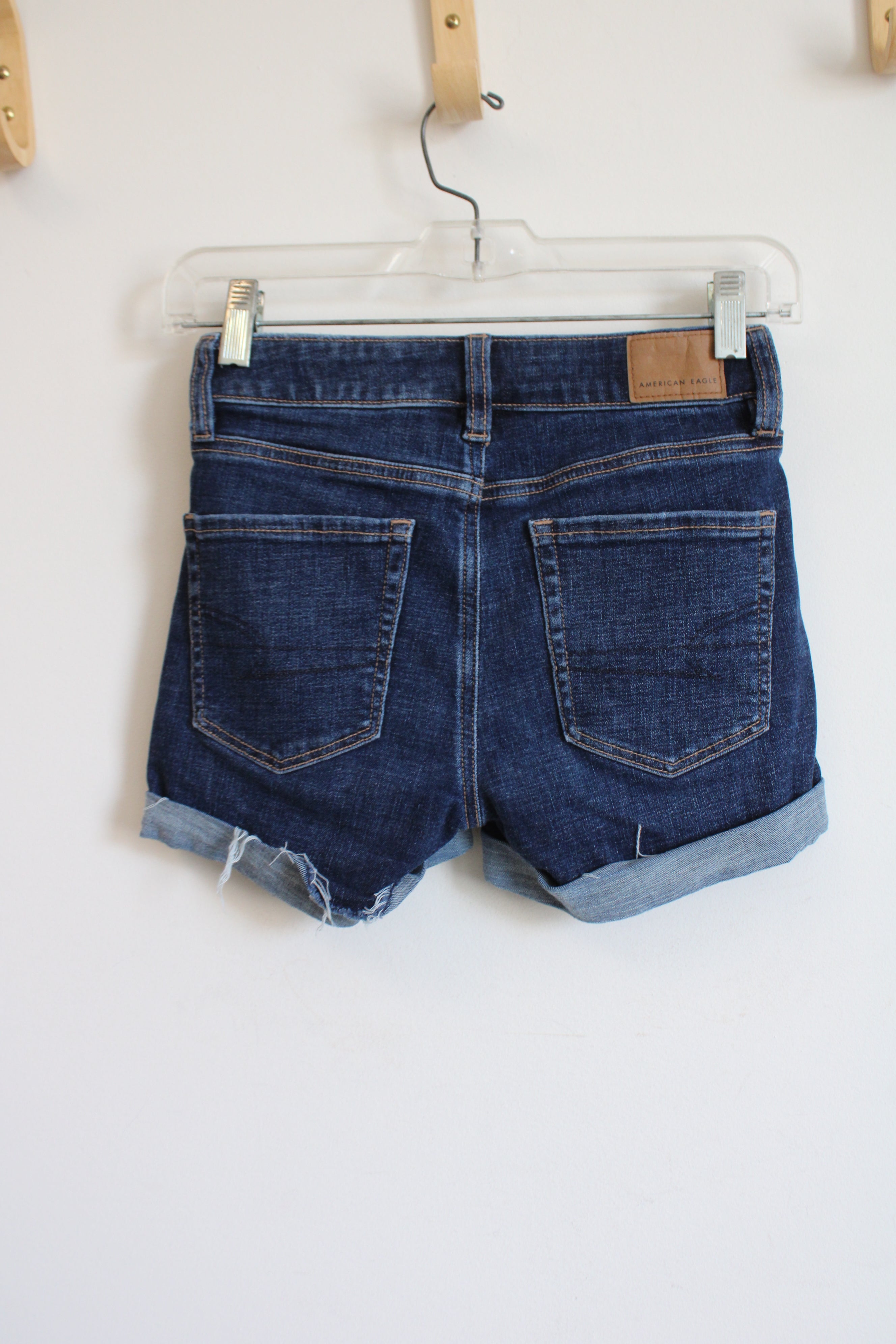 American Eagle Next Level Stretch Midi Roll Up Shorts | 000