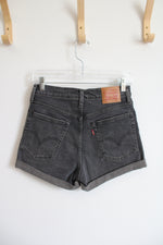 Levi's Black Cuffed Jean Shorts | 26
