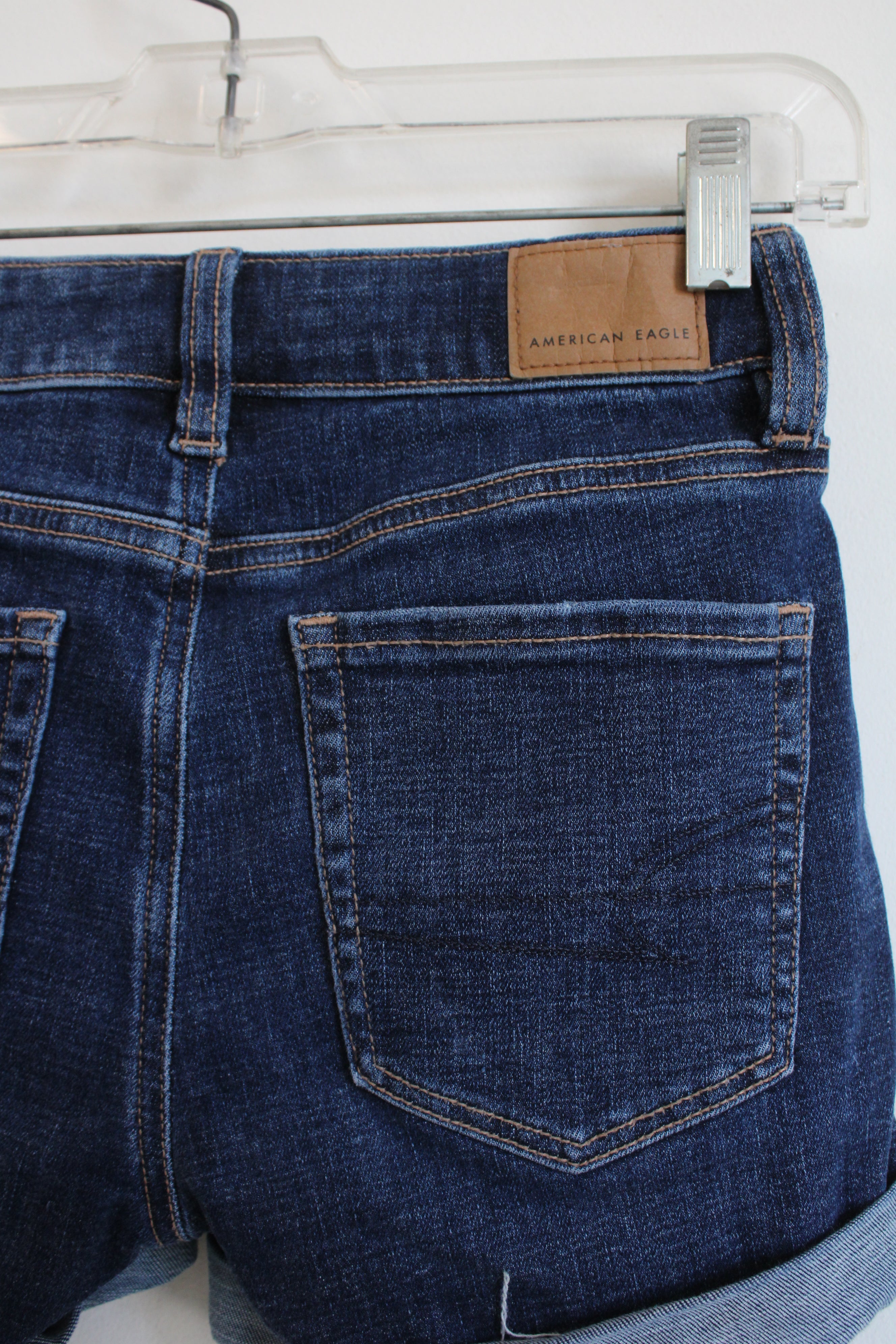 American Eagle Next Level Stretch Midi Roll Up Shorts | 000