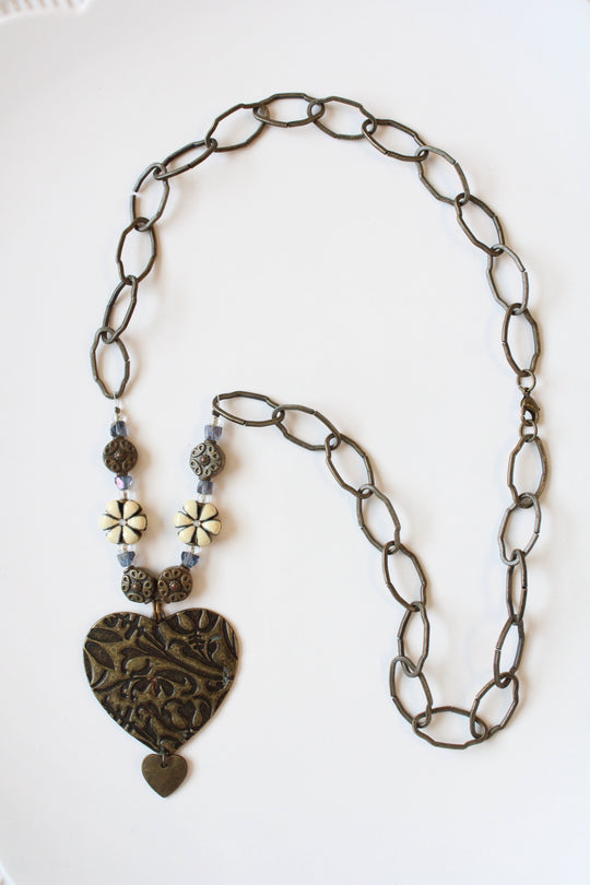 Silpada Bronze Heart Necklace