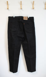 Levi's 550 Relaxed Fit Tapered Leg Black Jeans | 42X32