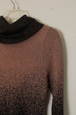 NY Collection Pink Shimmer Ombre Cowl Neck Dress | S