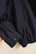 Polo Ralph Lauren Navy Blue with Tan Logo Zipper Lightweight Jacket | XL