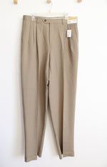NEW Pronto Uomo 3 Pleat 100% Wool Tan Pant | 34