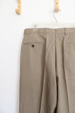 NEW Pronto Uomo 3 Pleat 100% Wool Tan Pant | 34