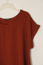Cha Cha Vente Rust High-Low Short Sleeve Top | XL