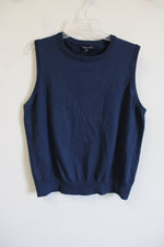 Lands' End Dark Navy Blue Sweater Vest | 18