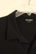 Old Navy Black Cotton SS Polo Shirt with Pocket | S