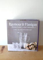 Raymour & Flannigan 3 Piece Glass Pitcher Set