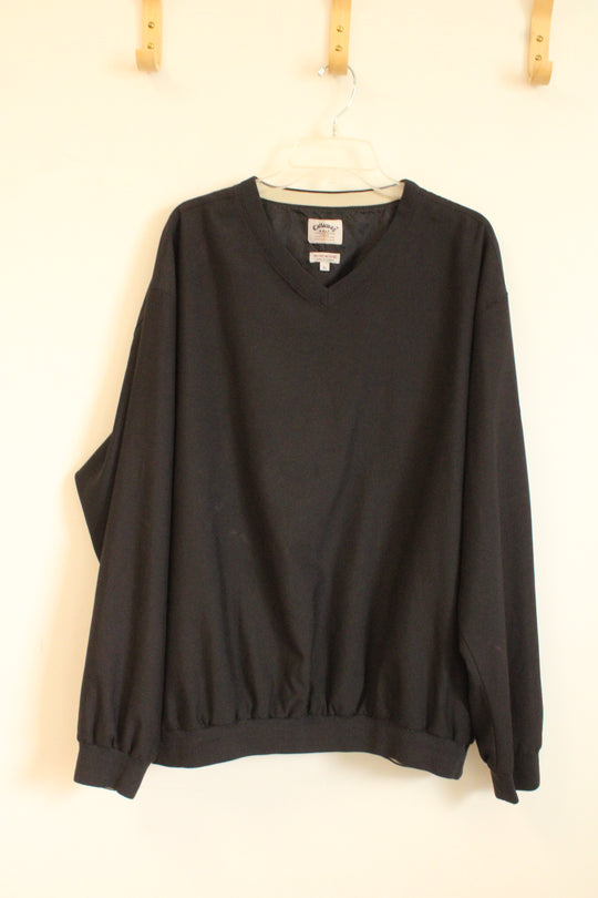 Callaway Black V-neck Pullover with Pockets | XL
