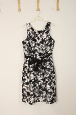 Luxe by Carmen Mark Valvo Black and White Floral Dress | 16