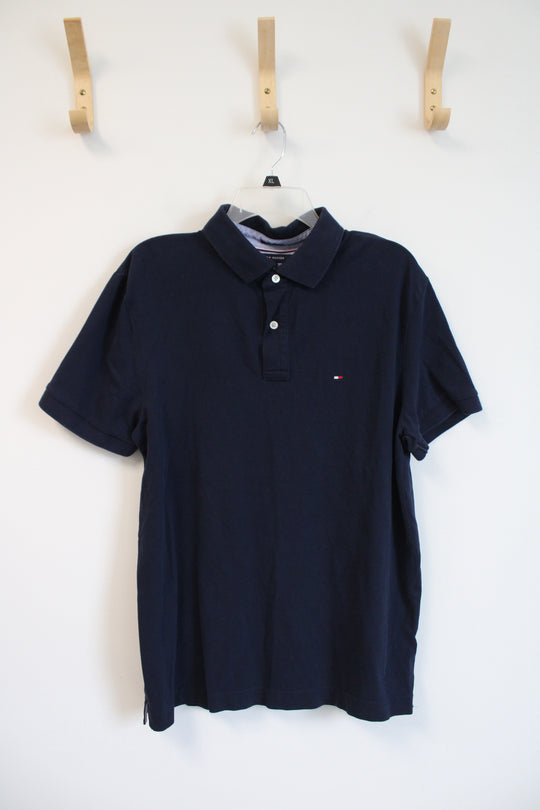 Tommy Hilfiger Stretch Custom Fit Navy Polo | L