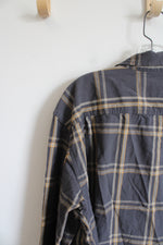 Carhartt Loose Fit Gray & Yellow Plaid Button Down Shirt | XL