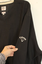 Callaway Black V-neck Pullover with Pockets | XL