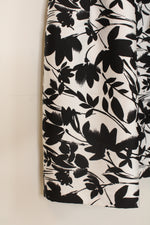 Luxe by Carmen Mark Valvo Black and White Floral Dress | 16