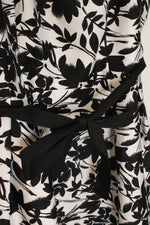 Luxe by Carmen Mark Valvo Black and White Floral Dress | 16