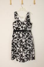 Luxe by Carmen Mark Valvo Black and White Floral Dress | 16