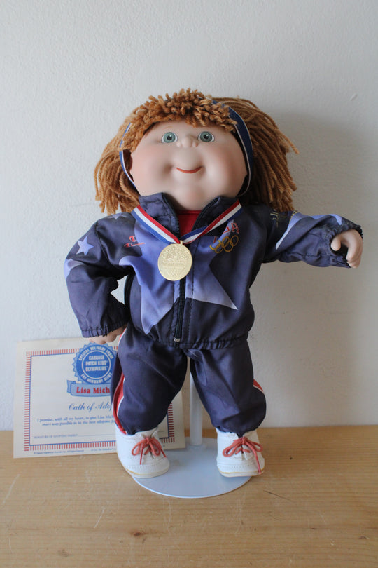 Cabbage Patch Kids Olympikids The Danbury Mint 1996 USA Champion Porcelain Girl Doll