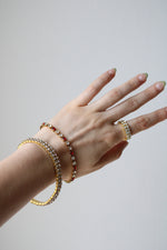Ruby Red & Clear Rhinestone Gold Vintage Bracelet & Ring Set