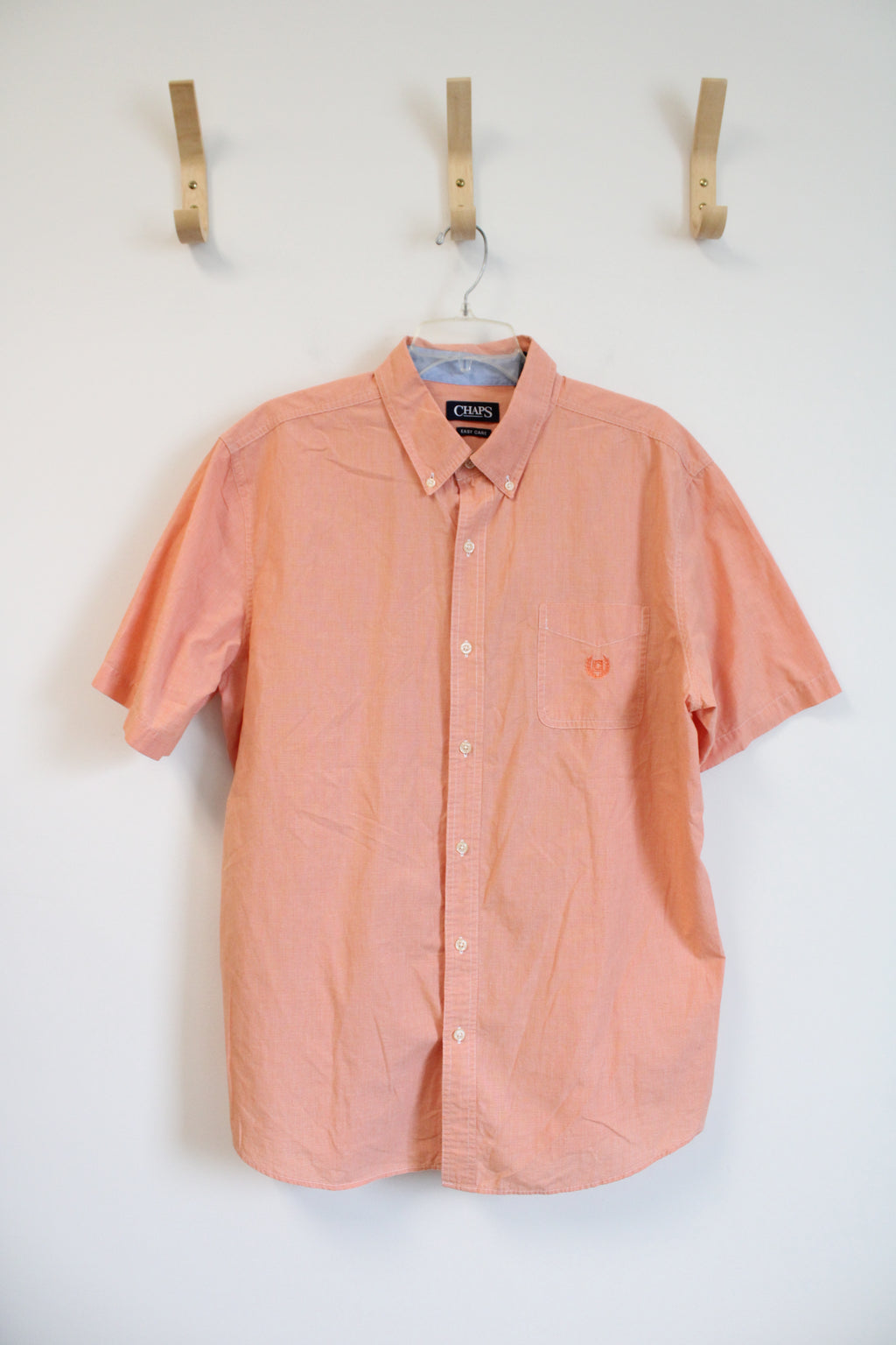 Chaps Easy Care Orange Button Down Shirt | XL